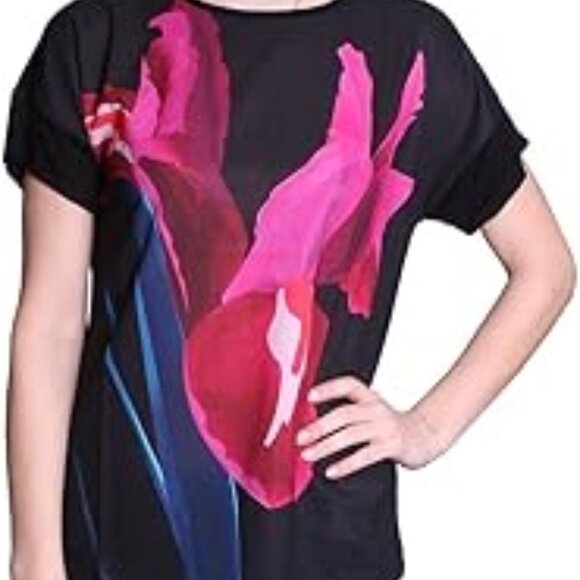 Ted Baker Women's Basula Stencil Stem Woven Front Top Size 1 US 2-4 S - Picture 1 of 6